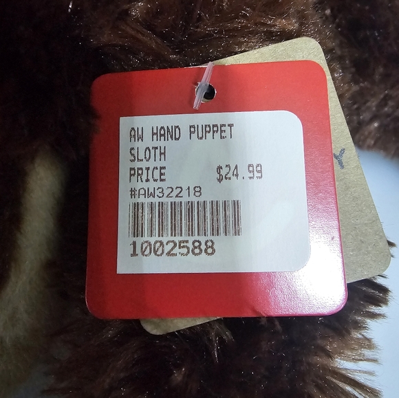 Aurora Sloth Plush Puppet - Picture 3 of 3